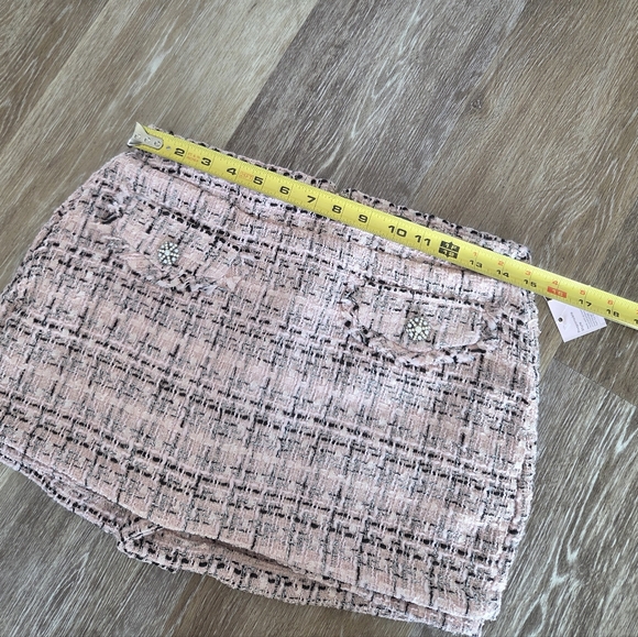 Wild Fable Tweed Boucle Tiny Tank Crop Top & Skort Set Pink NWT Skirt Spring - Picture 15 of 16